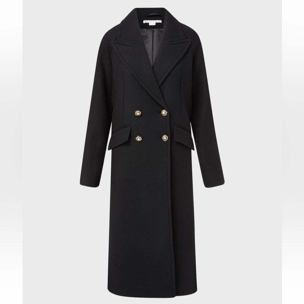 Veronica Beard Frattini Dickey Removable Tie Belt Wool Blended Coat,Black, S,NWT - Picture 8 of 8